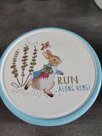 Beatrix Potter konijn blik lichtblauw "Run along home", Verzamelen, Blikken, Ophalen of Verzenden, Zo goed als nieuw, Overige