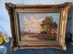 Oud schilderij op linnen, Antiek en Kunst, Kunst | Schilderijen | Klassiek, Ophalen of Verzenden