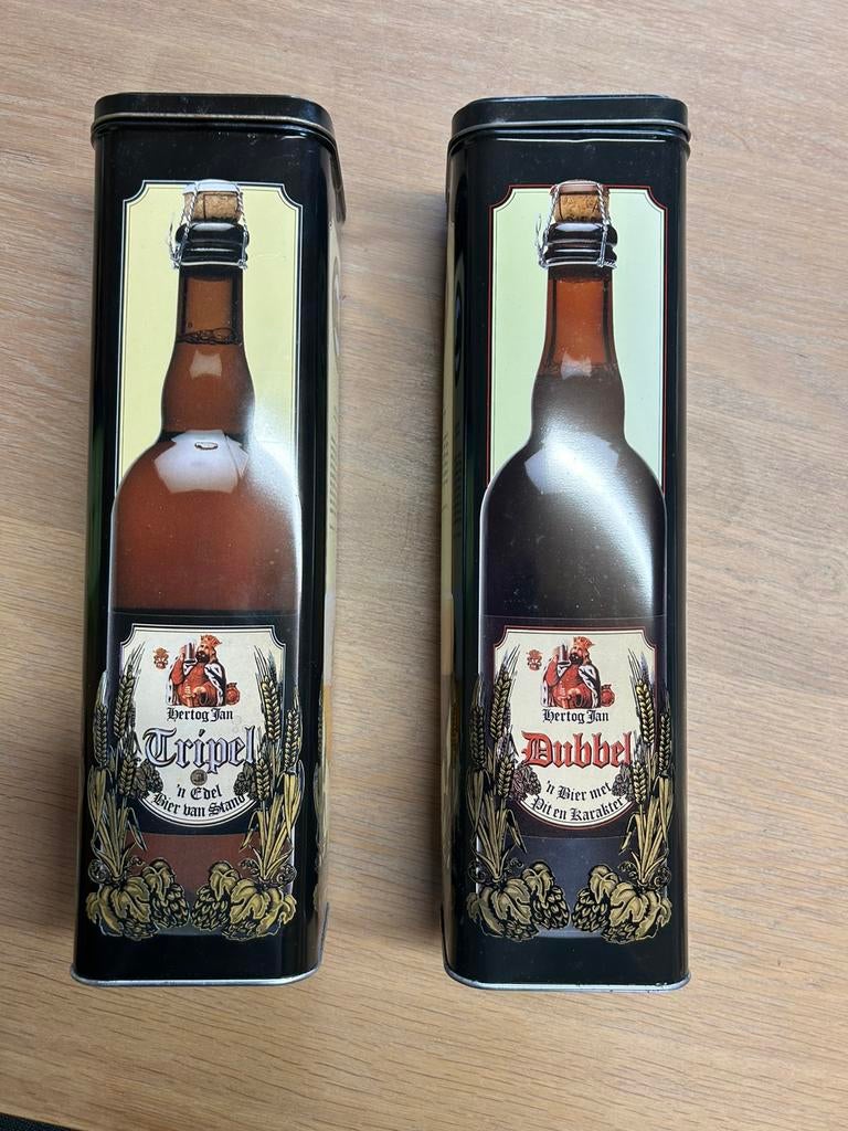 2 jaren ‘90 hertog Jan blikken, Verzamelen, Ophalen of Verzenden, Gebruikt, Overige typen