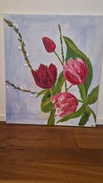 Schilderij met tulpen., Ophalen