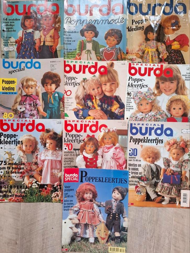 De complete serie Burda Popenmode (10! x poppenkleertjes!), Boeken, Tijdschriften en Kranten, Gelezen, Ophalen of Verzenden