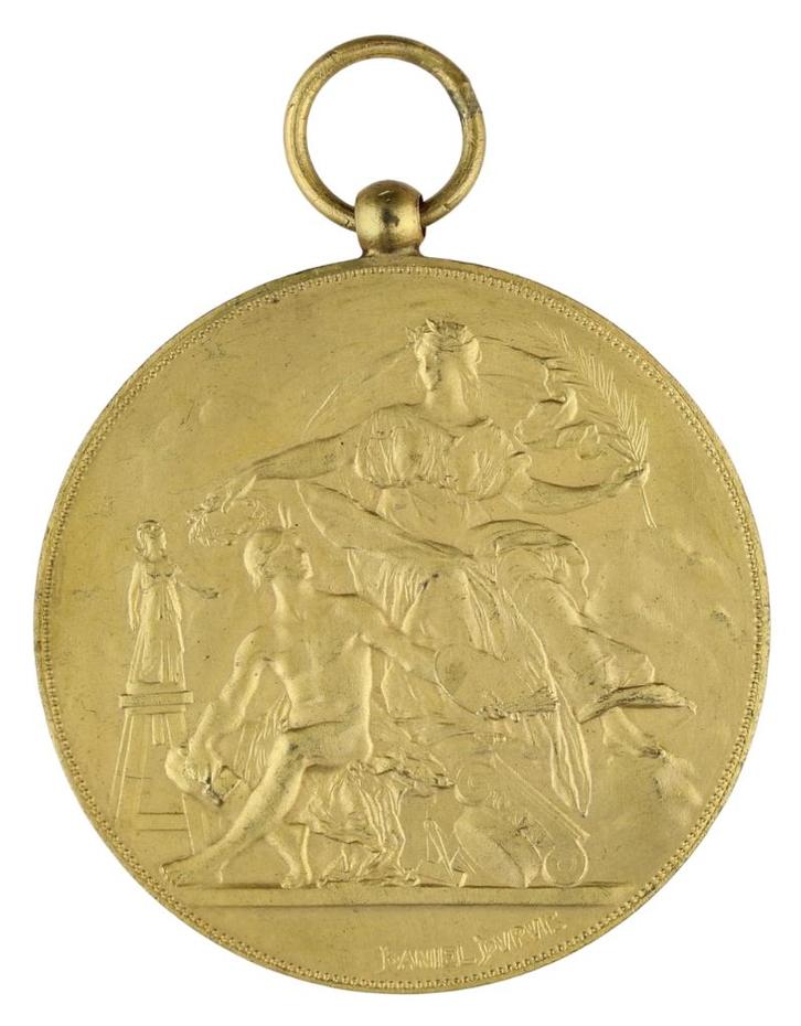 Daniel Dupuis - Prijspenning, 1910 : Athena | Minerva, Postzegels en Munten, Penningen en Medailles, Overige materialen, Buitenland