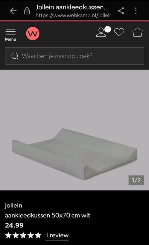 NIEUW Jollein aankleedkussen 50x70 cm, Kinderen en Baby's, Kinderkamer | Commodes en Kasten, Nieuw, Minder dan 90 cm, Minder dan 75 cm