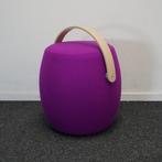 Offecct Carry On Kruk | Poef | Hocker | Paars | Draagbaar, Huis en Inrichting, Hout, Minder dan 50 cm, -, Rond