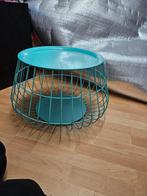 bijzettafel, Huis en Inrichting, Tafels | Bijzettafels, Minder dan 55 cm, Metaal of Aluminium, Rond, Zo goed als nieuw