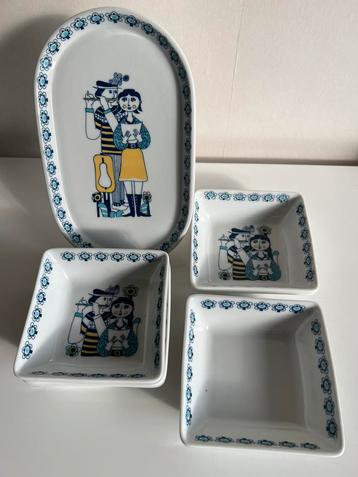 5-delig Servies Mosa Jef Schijns Jeunesse Div Schalen 60’s beschikbaar voor biedingen