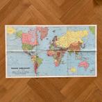 Oude wereldkaart, Boeken, Atlassen en Landkaarten, Gelezen, Ophalen of Verzenden, Landkaart, 1800 tot 2000