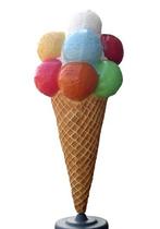 IJsje verrijdbaar 220 cm - schepijsje polyester 12 bol ijs, Verzamelen, Merken en Reclamevoorwerpen, Ophalen, HorecaBeelden, Overige typen