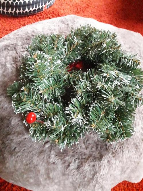 Kleine Groene Kunst Kerst Krans; Kerst/Kerstmis., Diversen, Kerst, Zo goed als nieuw, Ophalen of Verzenden