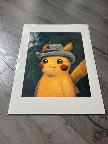 Pokemon x Van Gogh Pikachu Hat Giclee Print 30X40 cm + COA beschikbaar voor biedingen