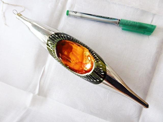 GROTE kersthanger / deukbal / kerstbal pegel met deuk 23 cm, Diversen, Kerst, Ophalen of Verzenden