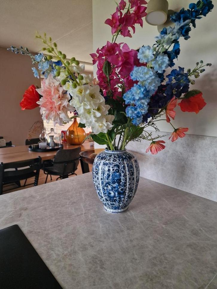 (Deksel) vaas delfst blauw, Antiek en Kunst, Antiek | Vazen, Ophalen