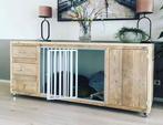 Bench/dressoir steigerhout, Ophalen, 65 tot 100 cm, Hondenhok, 110 cm of meer