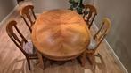 Set Walnut Dinner Table and 6 Chairs, Ophalen, Gebruikt, 100 tot 150 cm, Vijf personen of meer