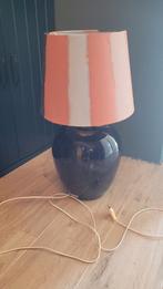 Donkerblauwe schemerlamp met grote voet 32 cm hoog, Ophalen of Verzenden, Zo goed als nieuw, Overige materialen, 50 tot 75 cm