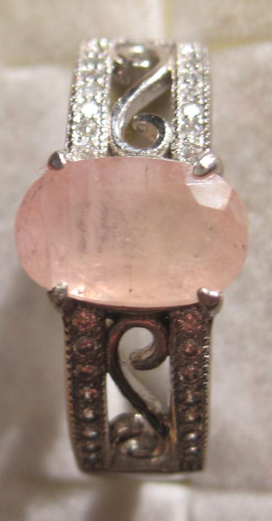 Saffier 2,20 krt %100 natuurlijk Art Deco design zilver ring, Sieraden, Tassen en Uiterlijk, Ringen, Zo goed als nieuw, Dame, 19 tot 20