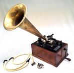 Edison Standard Phonograph, 2 clip squaretop, fonograaf 1898, Antiek en Kunst, Antiek | Tv's en Audio, Ophalen