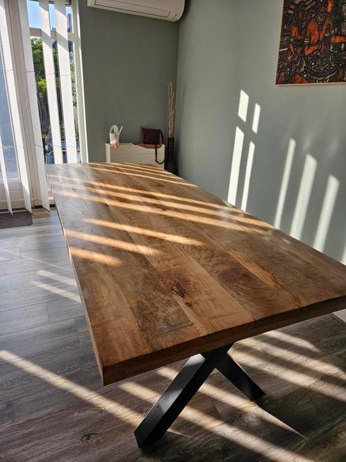 Eettafel Rechthoekig industrieel (240 x 100 x 76), Huis en Inrichting, Tafels | Eettafels, Zo goed als nieuw, 50 tot 100 cm, 200 cm of meer