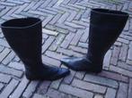 GRATIS VERZENDEN ZWARTE LEREN VINTAGE LAARZEN MT 37, Hoge laarzen, Verzenden, Zwart, Zo goed als nieuw