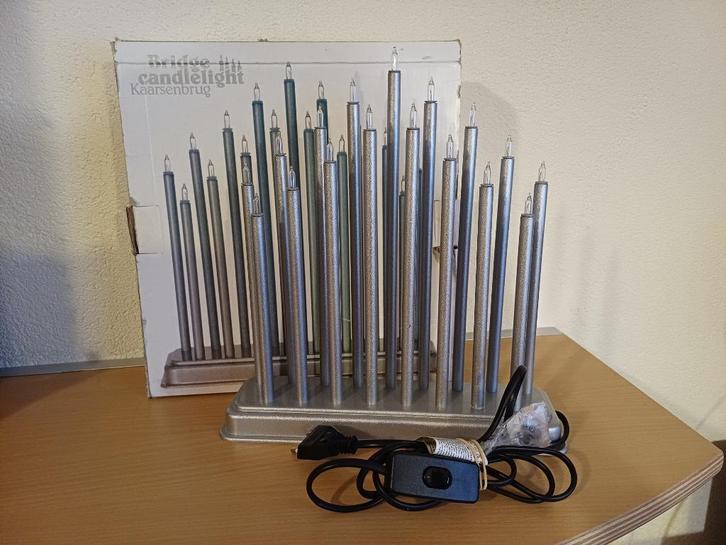 Kerstverlichting kaarsenbrug met 17 kaarsen, Diversen, Kerst, Zo goed als nieuw, Ophalen of Verzenden