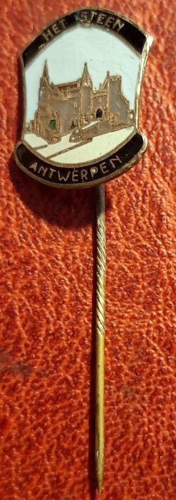 Speld Het Steen Antwerpen  (B4735), Verzamelen, Speldjes, Pins en Buttons, Gebruikt, Speldje of Pin, Stad of Land, Verzenden
