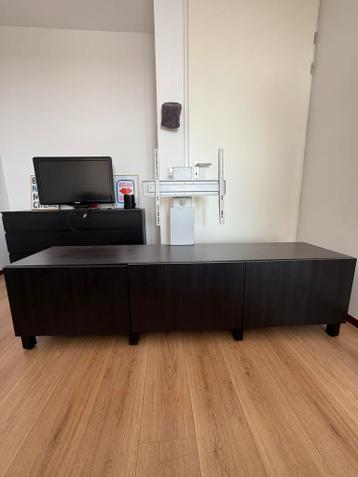 Zwart Besta Ikea TV meubel - afbeelding 2