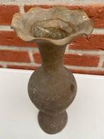 Vaas messing ruffled rim statement 24 cm hoog, Ophalen of Verzenden
