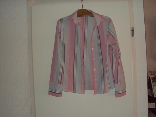 Roze wit katoenen blouse BLUE RIVER COLLEGE STYLE 38 zgan, Kleding | Dames, Blouses en Tunieken, Zo goed als nieuw, Maat 38/40 (M)