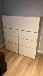 Kast IKEA 129*120*41 hoogglans wit, Ophalen, Overige materialen, Gebruikt, 100 tot 150 cm