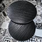 Salontafel set zwart, Ophalen, 50 tot 100 cm, Rond, 50 tot 100 cm