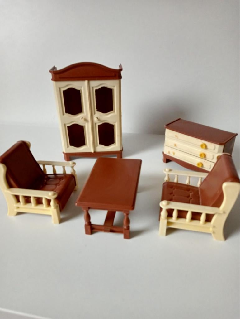 Vintage Poppenhuis Meubelset uit de jaren 60/70 zeldzaam, Ophalen of Verzenden