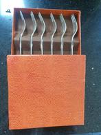 Oranje vintage doosje met 6 vorkjes jaren 70, Ophalen of Verzenden