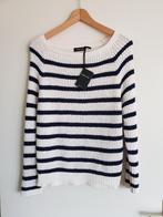 Anneclaire katoenblauw ecru gestreepte trui maat 38/40 NIEUW, Maat 38/40 (M), Wit, Nieuw, Ophalen of Verzenden