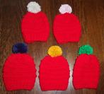 Nieuwe, handgebreide, eierwarmers met ribbel en pompon, Ophalen of Verzenden, Nieuw
