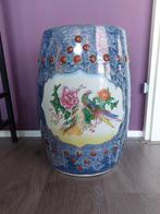 Vintage chinese gardenstool, Huis en Inrichting, Tafels | Bijzettafels, Overige materialen, Minder dan 55 cm, Rond, Ophalen