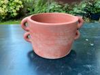 Aardewerk Bloempot met Handvatten, Rond, Ophalen of Verzenden, Zo goed als nieuw, Terracotta