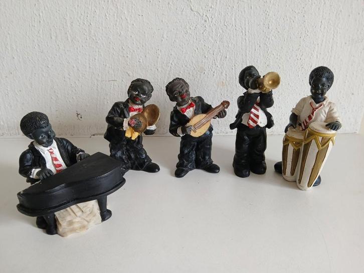 Jazz Band Beeldjes - Set van 5, Antiek en Kunst, Kunst | Beelden en Houtsnijwerken, Ophalen of Verzenden