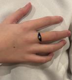 Frankrijk 1844 parel blauw emaille 18k ring goud antiek dame, Sieraden, Tassen en Uiterlijk, Antieke sieraden, Ophalen of Verzenden