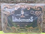 Reclamebord Lindemans, Ophalen of Verzenden, Nieuw, Reclamebord, Plaat of Schild, Overige merken