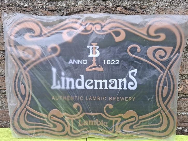 Reclamebord Lindemans, Verzamelen, Biermerken, Nieuw, Reclamebord, Plaat of Schild, Overige merken, Ophalen of Verzenden