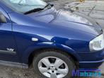 OPEL ASTRA G Blauw Z21B rechts voorscherm zijscherm 1997-200, Ophalen of Verzenden, Gebruikt, Opel, Spatbord