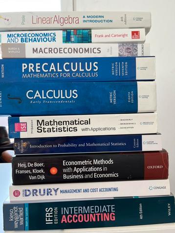 Studieboeken econometrie Erasmus Universiteit Rotterdam beschikbaar voor biedingen