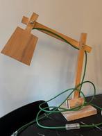 Houten design bureaulamp, Verzenden, Zo goed als nieuw, Minder dan 50 cm