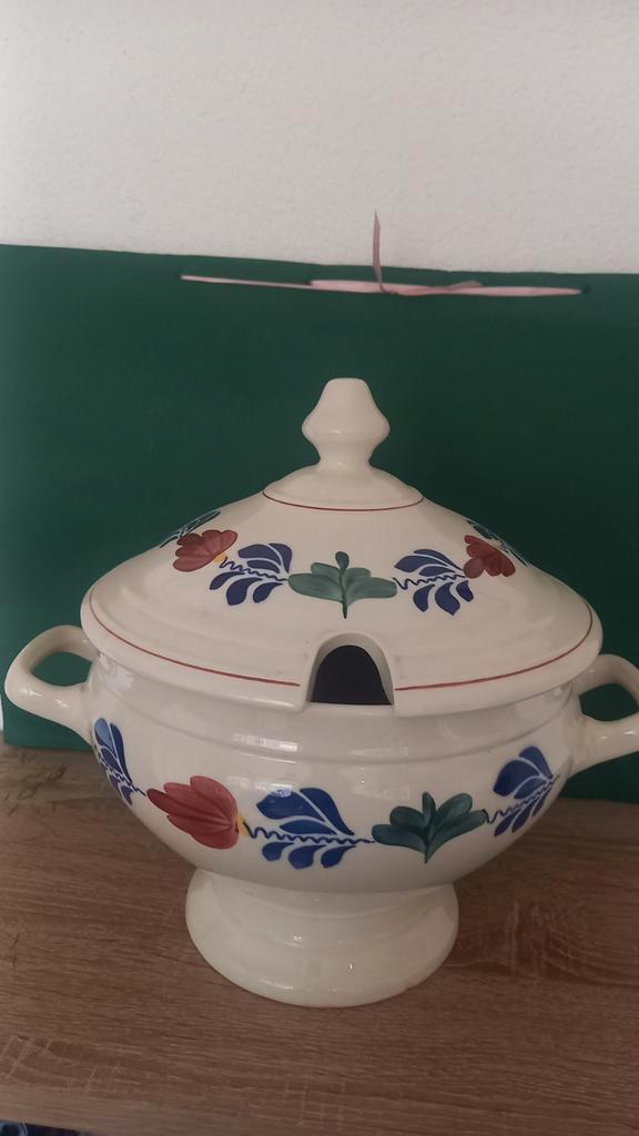 Boerenbont Soepterrine met Deksel, Huis en Inrichting, Keuken | Servies, Zo goed als nieuw, Overige typen, Boerenbont, Aardewerk