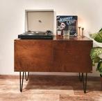 Vintage platenspeler kastje met hairpin poten / dressoir, Ophalen, Zo goed als nieuw, 25 tot 50 cm
