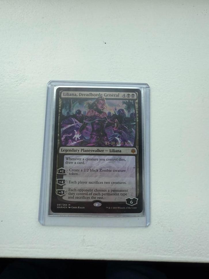 Magic: the gathering - Liliana, Dreadhorde General - NM Foil, Hobby en Vrije tijd, Verzamelkaartspellen | Magic the Gathering