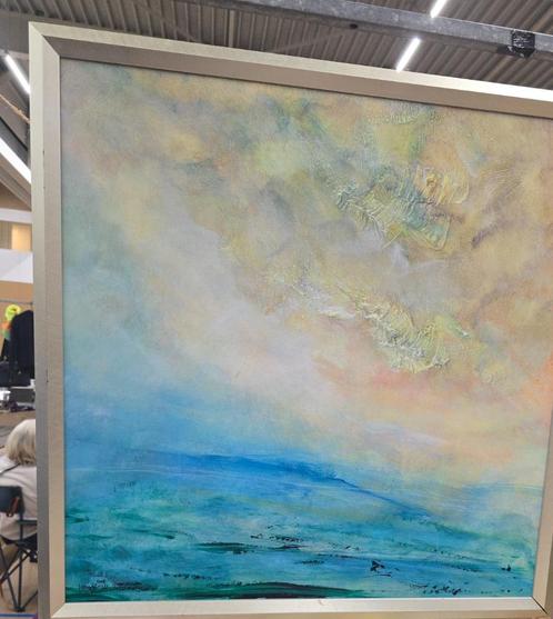 schilderij van Maurice Grothausen – abstract landschap, Antiek en Kunst, Kunst | Schilderijen | Modern, Ophalen
