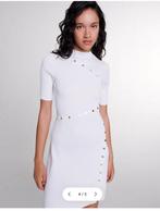 Maje jurk met details - Maat 38, Maat 38/40 (M), Wit, Ophalen of Verzenden, Boven de knie