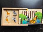 Houten domino Dieren, Ophalen of Verzenden, Zo goed als nieuw, Puzzelen
