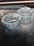 Pyrex ovenschalen met deksel - 2 stuks, Huis en Inrichting, Keuken | Keukenbenodigdheden, Ophalen, Gebruikt